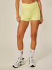 Stretch Wrap-Waist Mini Shorts - Sunny Lime