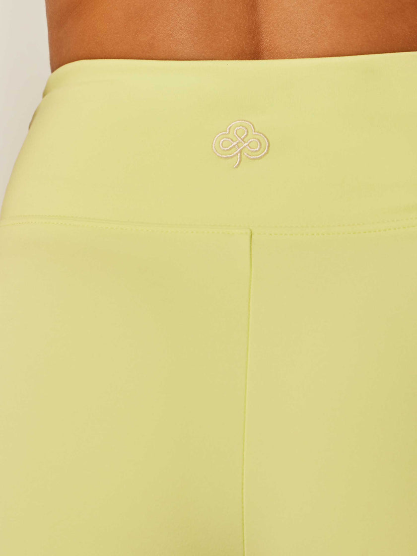 Stretch Wrap-Waist Mini Shorts - Sunny Lime