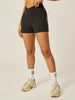 Stretch Wrap-Waist Mini Shorts
