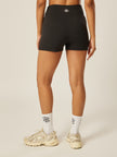 Stretch Wrap-Waist Mini Shorts