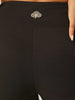 Stretch Wrap-Waist Mini Shorts - Black