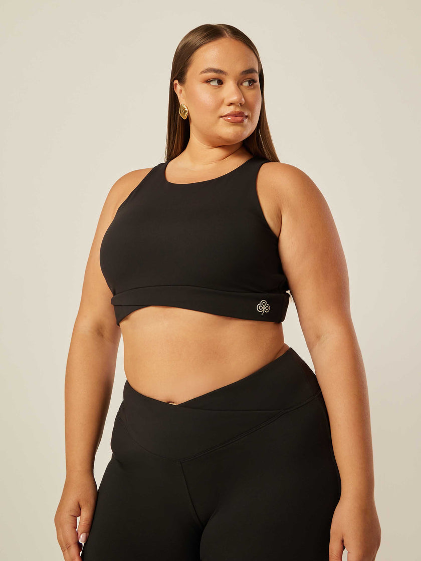 Core Cross-Waistband Daily Tank - Black