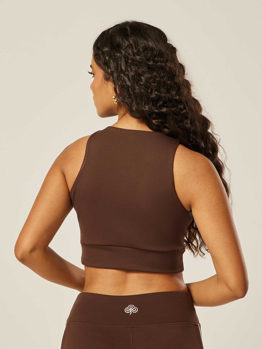 Core Cross-Waistband Daily Tank - Coffee Bean