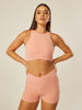 Stretch Wrap-Waist Mini Shorts