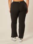 Stretch Wrap-Waist Flared Leggings