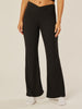 Stretch Wrap-Waist Flared Leggings