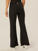 Stretch Wrap-Waist Flared Leggings