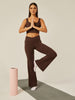 Stretch Wrap-Waist Flared Leggings