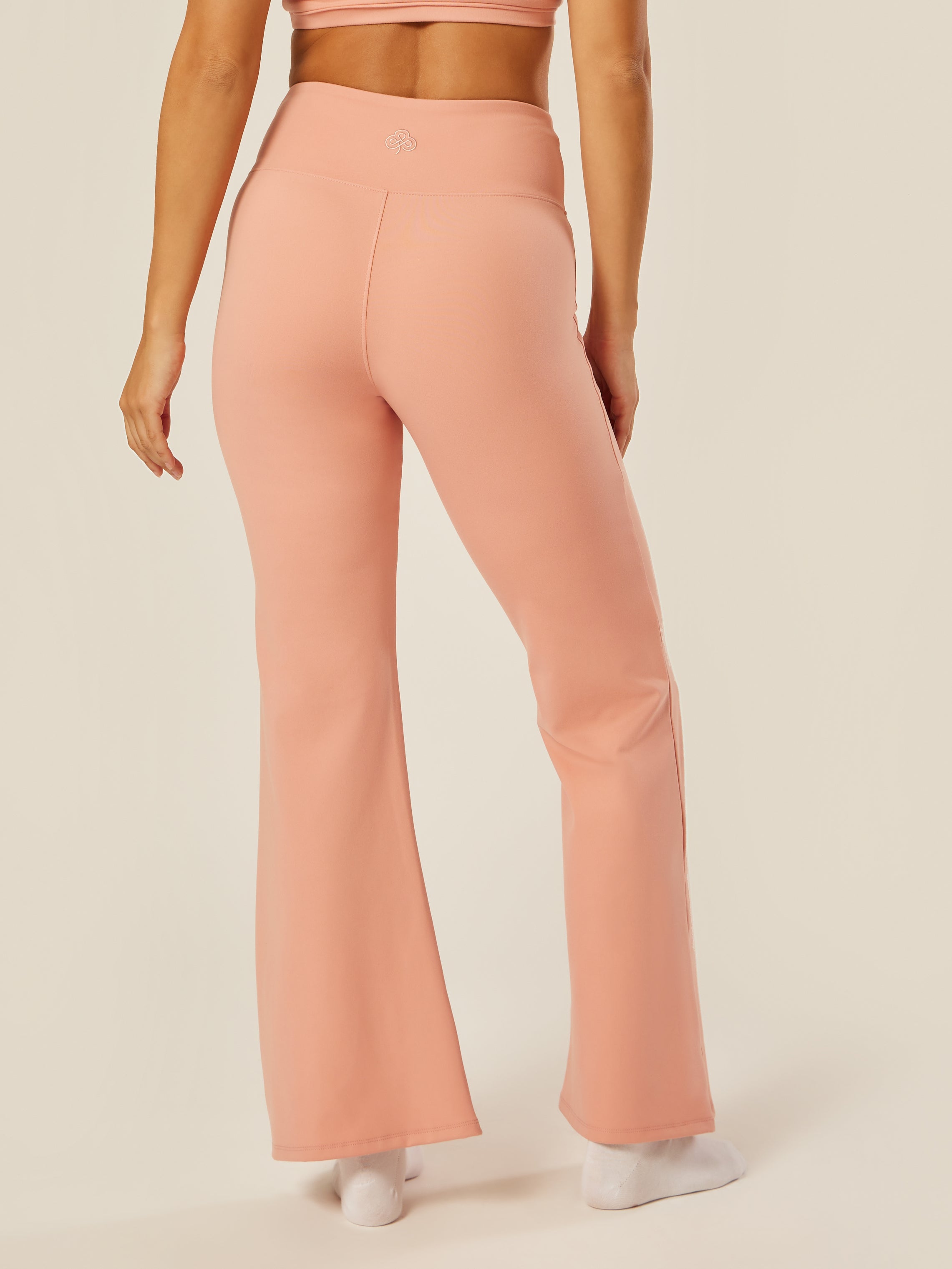 Stretch Wrap-Waist Flared Leggings