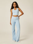 Stretch Wrap-Waist Flared Leggings