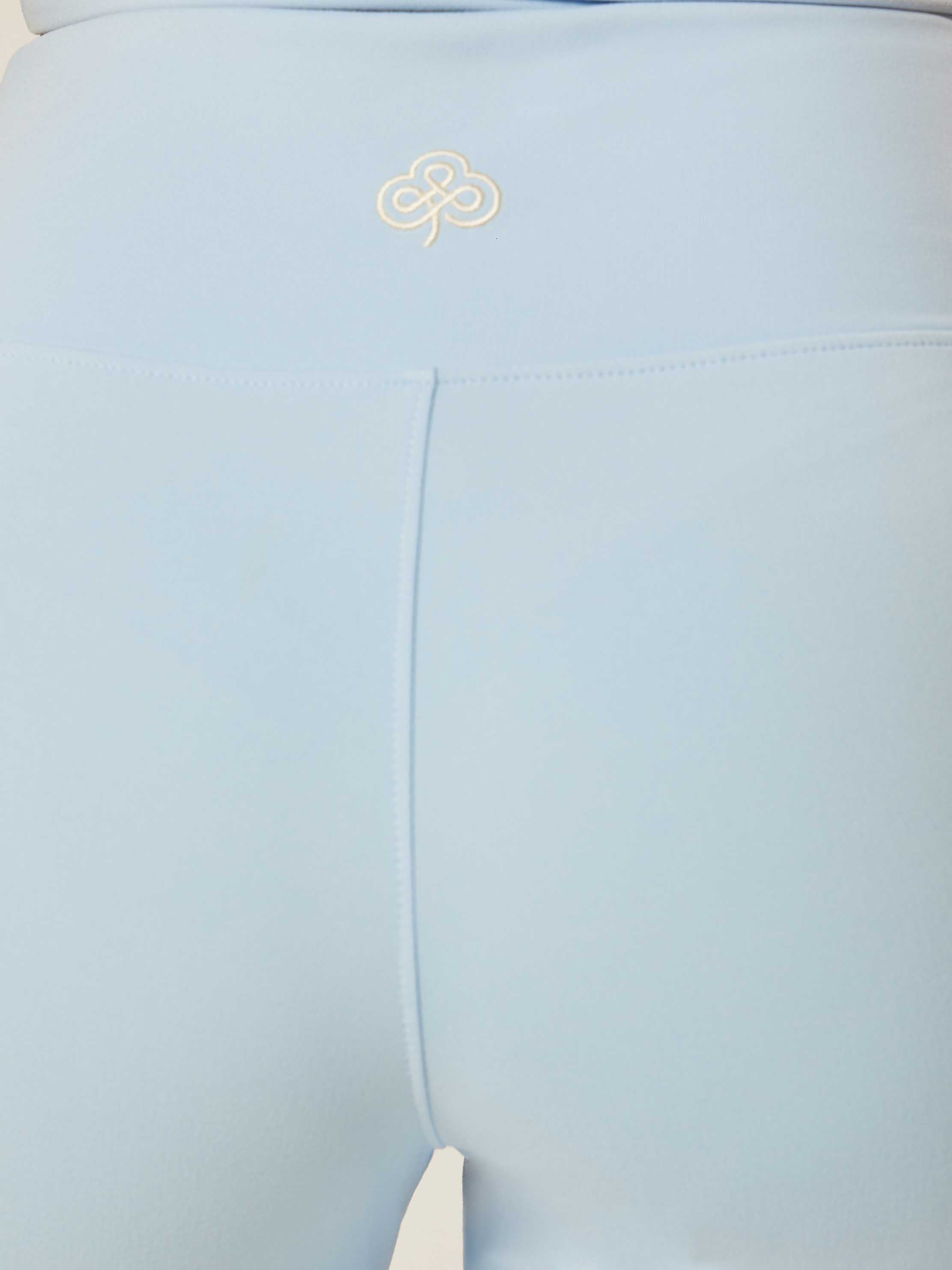 Stretch Wrap-Waist Flared Leggings - Bluebell