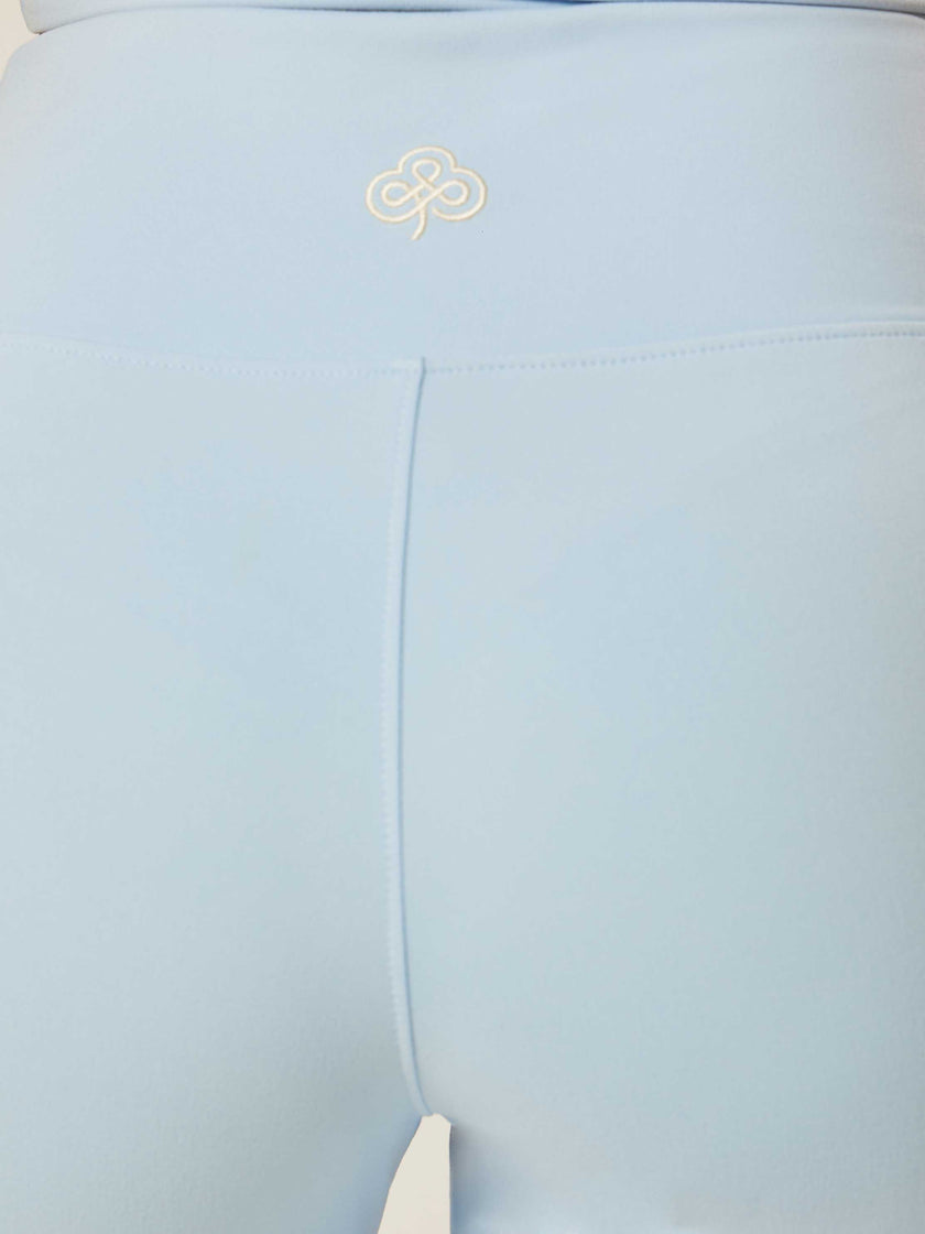 Stretch Wrap-Waist Flared Leggings - Bluebell