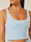 Stretch Twist-Back Tank Top - Bluebell
