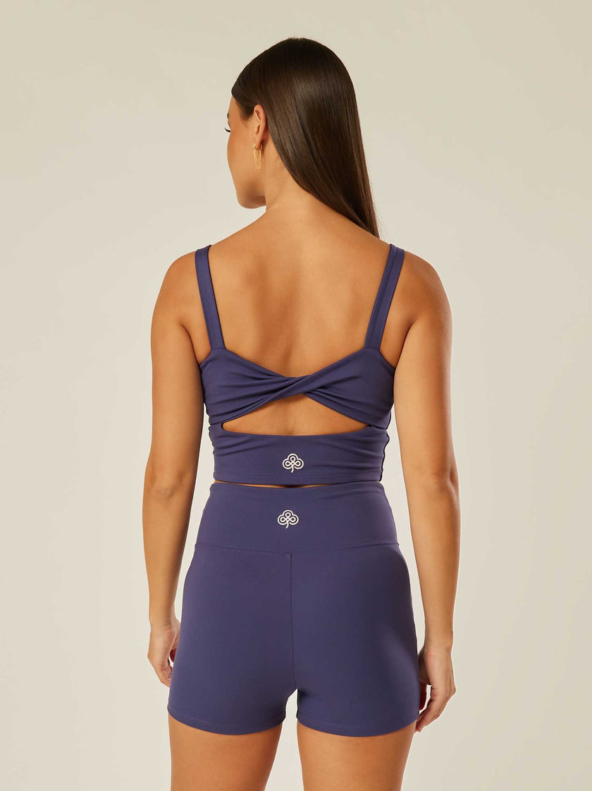 Stretch Twist-Back Tank Top - Patriot Blue