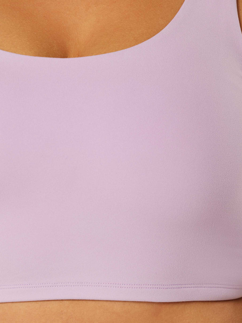 Stretch Twist-Back Tank Top - Purple Rose