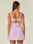 Stretch Twist-Back Tank Top - Purple Rose