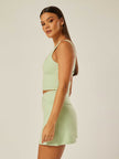 Stretch Twist-Back Tank Top - Matcha