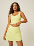 Stretch Twist-Back Tank Top - Sunny Lime