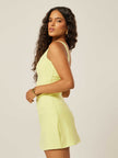 Stretch Twist-Back Tank Top - Sunny Lime