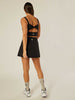 Stretch Wrap-Waist Tennis Skort - Black