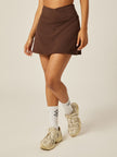 Stretch Wrap-Waist Tennis Skort
