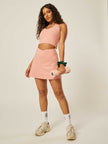 Stretch Wrap-Waist Tennis Skort - Pink