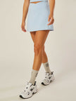 Stretch Wrap-Waist Tennis Skort - Bluebell