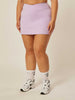 Stretch Wrap-Waist Tennis Skort - Purple Rose