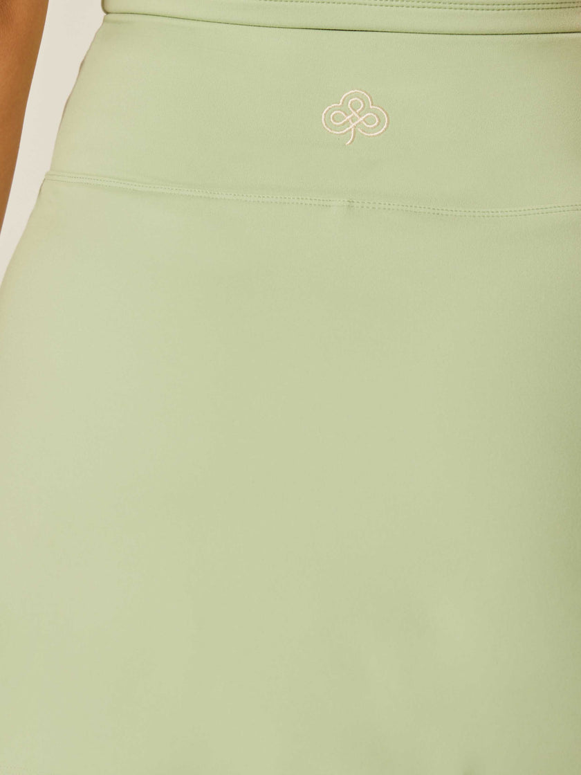 Stretch Wrap-Waist Tennis Skort - Matcha