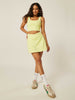 Stretch Wrap-Waist Tennis Skort - Sunny Lime
