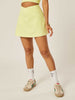 Stretch Wrap-Waist Tennis Skort - Sunny Lime