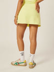 Stretch Wrap-Waist Tennis Skort - Sunny Lime