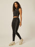 Core Flexibility Piped Leggings - Black