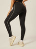 Core Flexibility Piped Leggings - Black