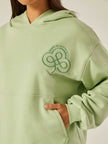 Born to Serve Aces Oversized Hoodie - Matcha
