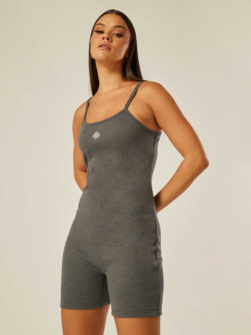 Elevate Essential Everyday Bodysuit - Grey Melange