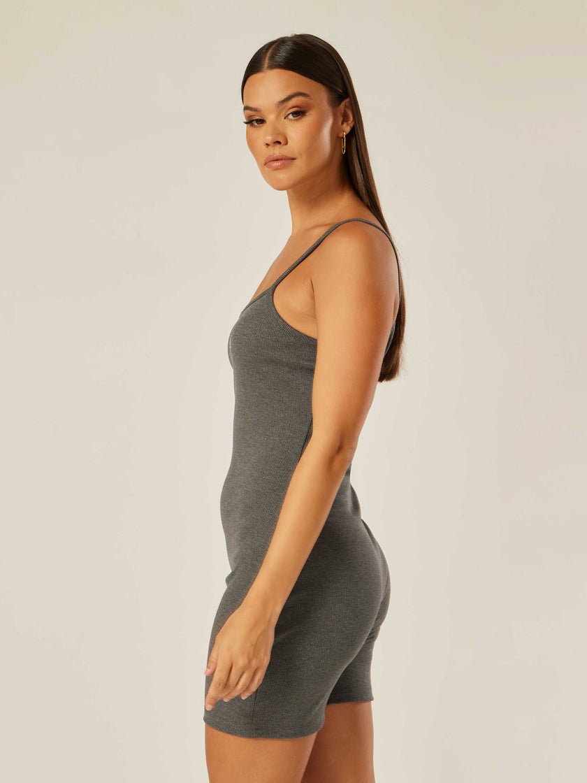 Elevate Essential Everyday Bodysuit - Grey Melange