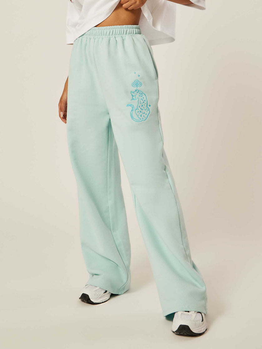 Be the Ace Wide-Leg Pants - Aquamarine