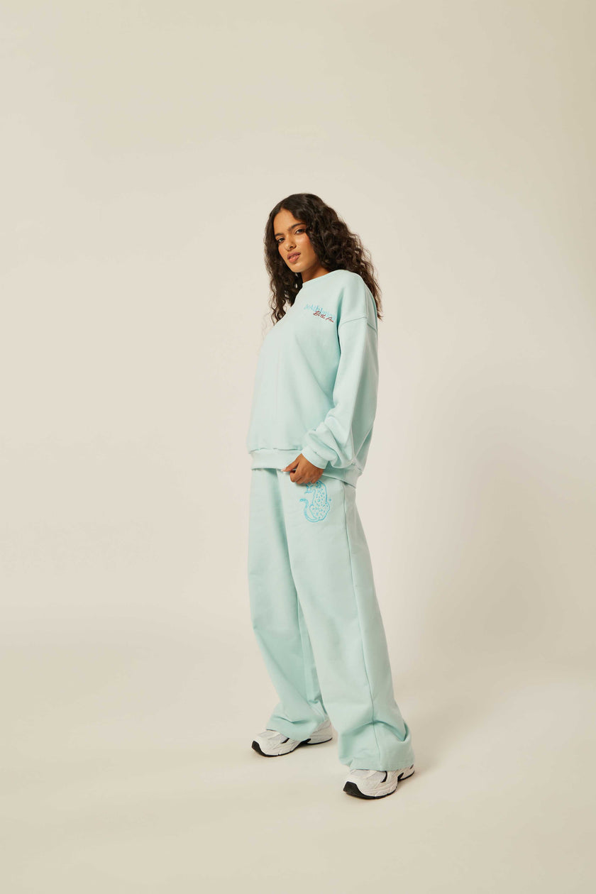 Be the Ace Wide-Leg Pants - Aquamarine