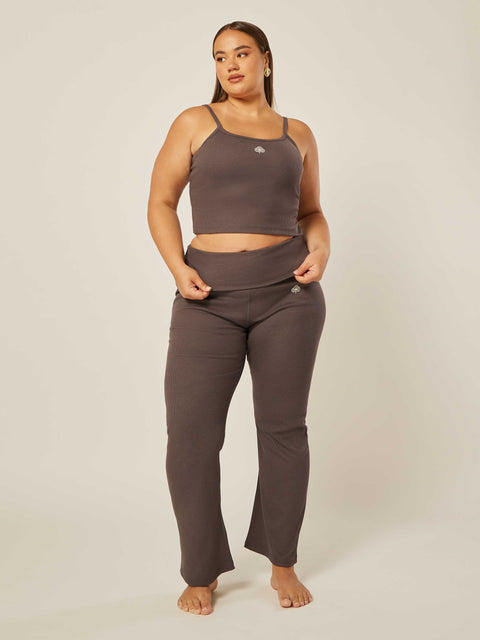 Elevate Essential Everyday Foldover Flare - Dark Grey