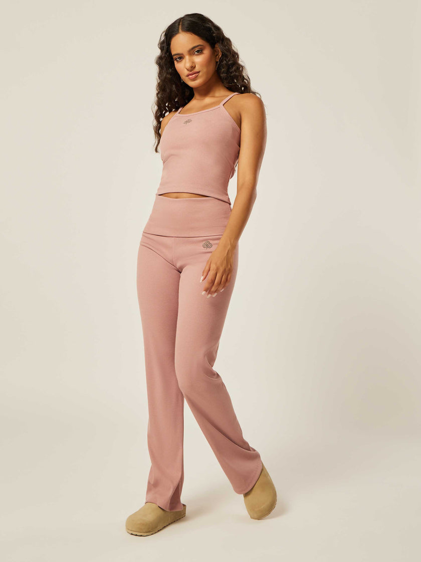 Elevate Essential Everyday Foldover Flare - Mauve