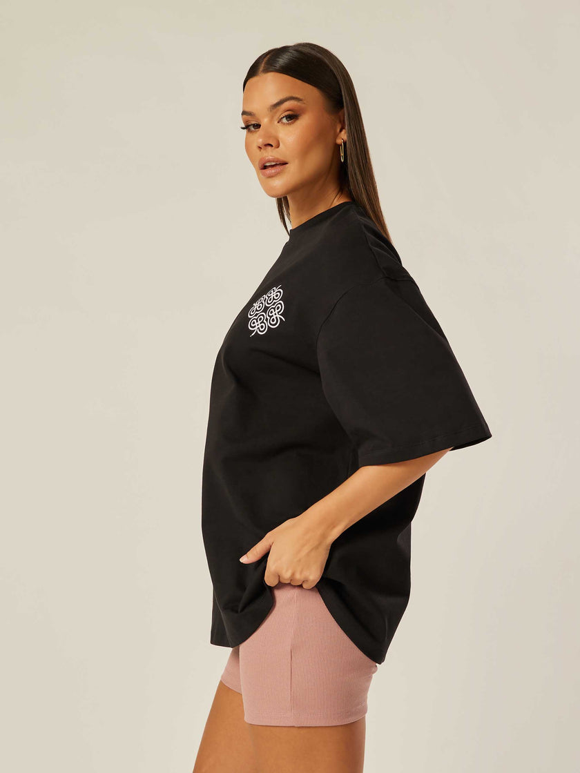Be the Serve Oversized Tee - Black