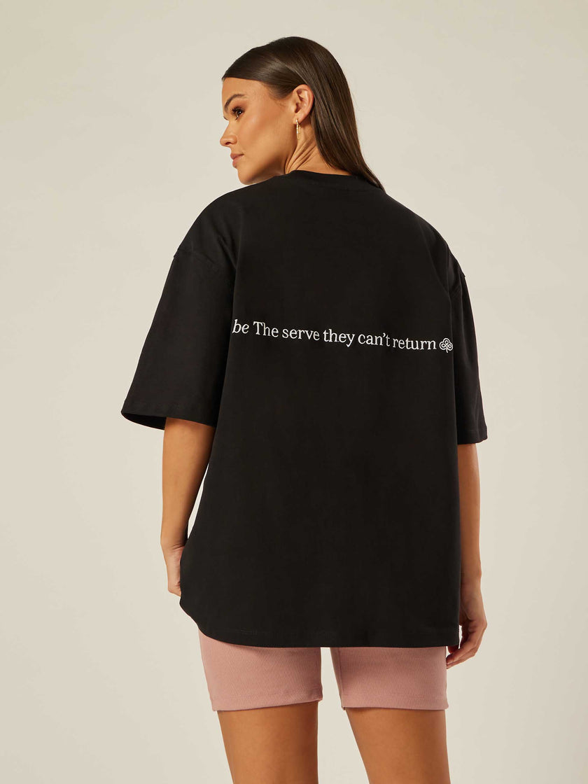 Be the Serve Oversized Tee - Black