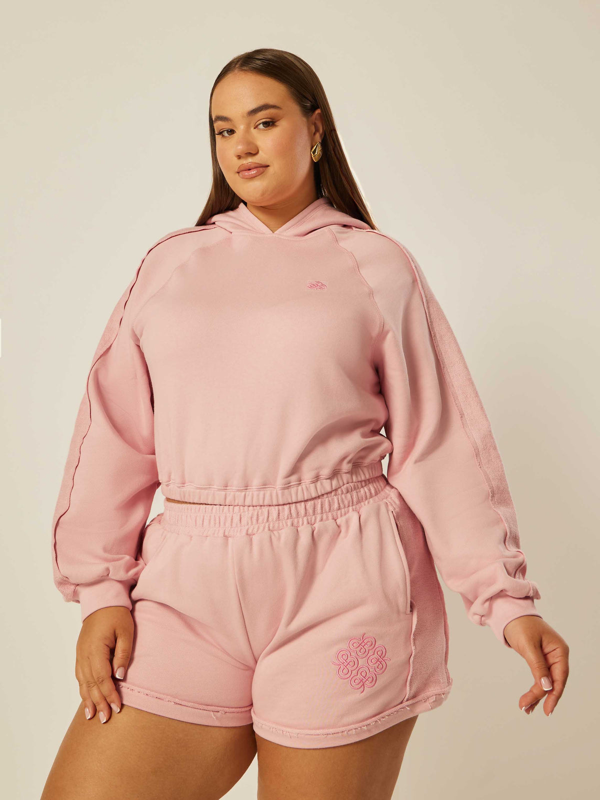 Be the Moment Cropped Hoodie - Blush | Beathletica Activewear
