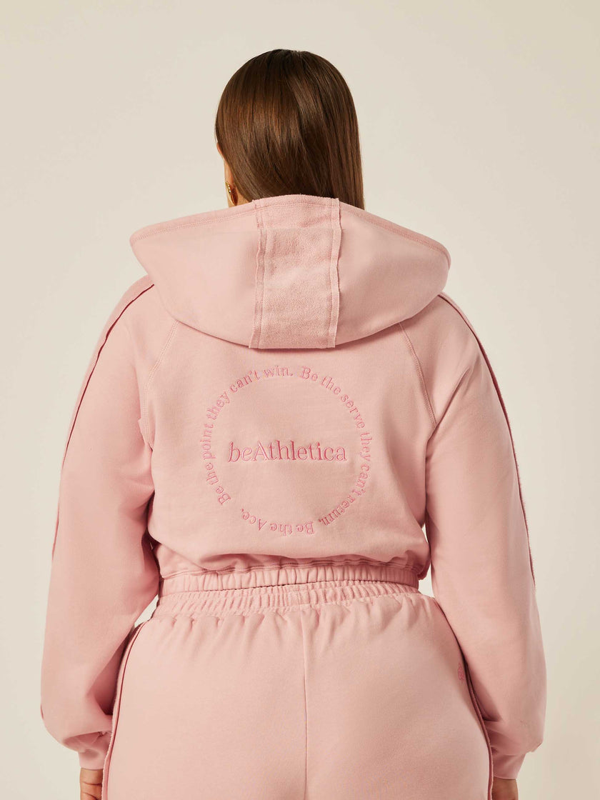 Be the Moment Cropped Hoodie - Blush