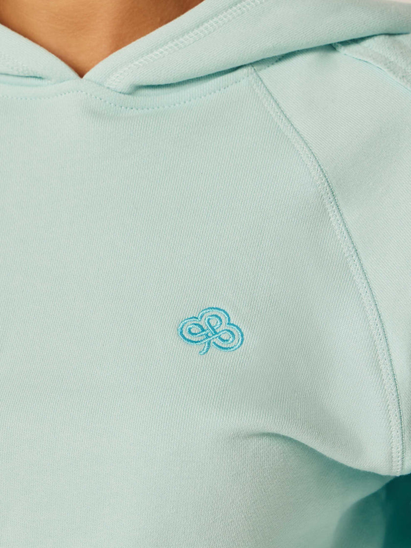 Be the Moment Cropped Hoodie - Aquamarine