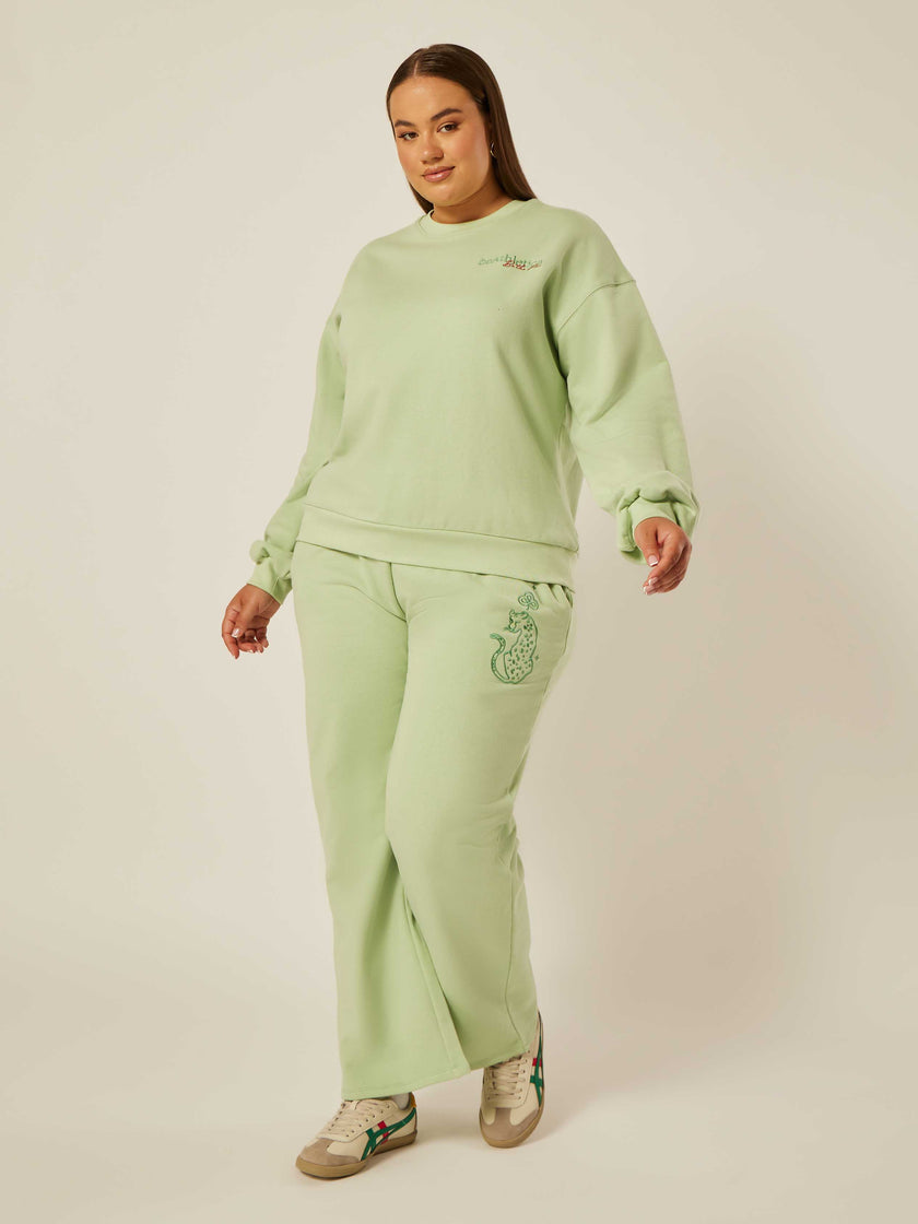 Be the Ace Wide-Leg Pants - Matcha