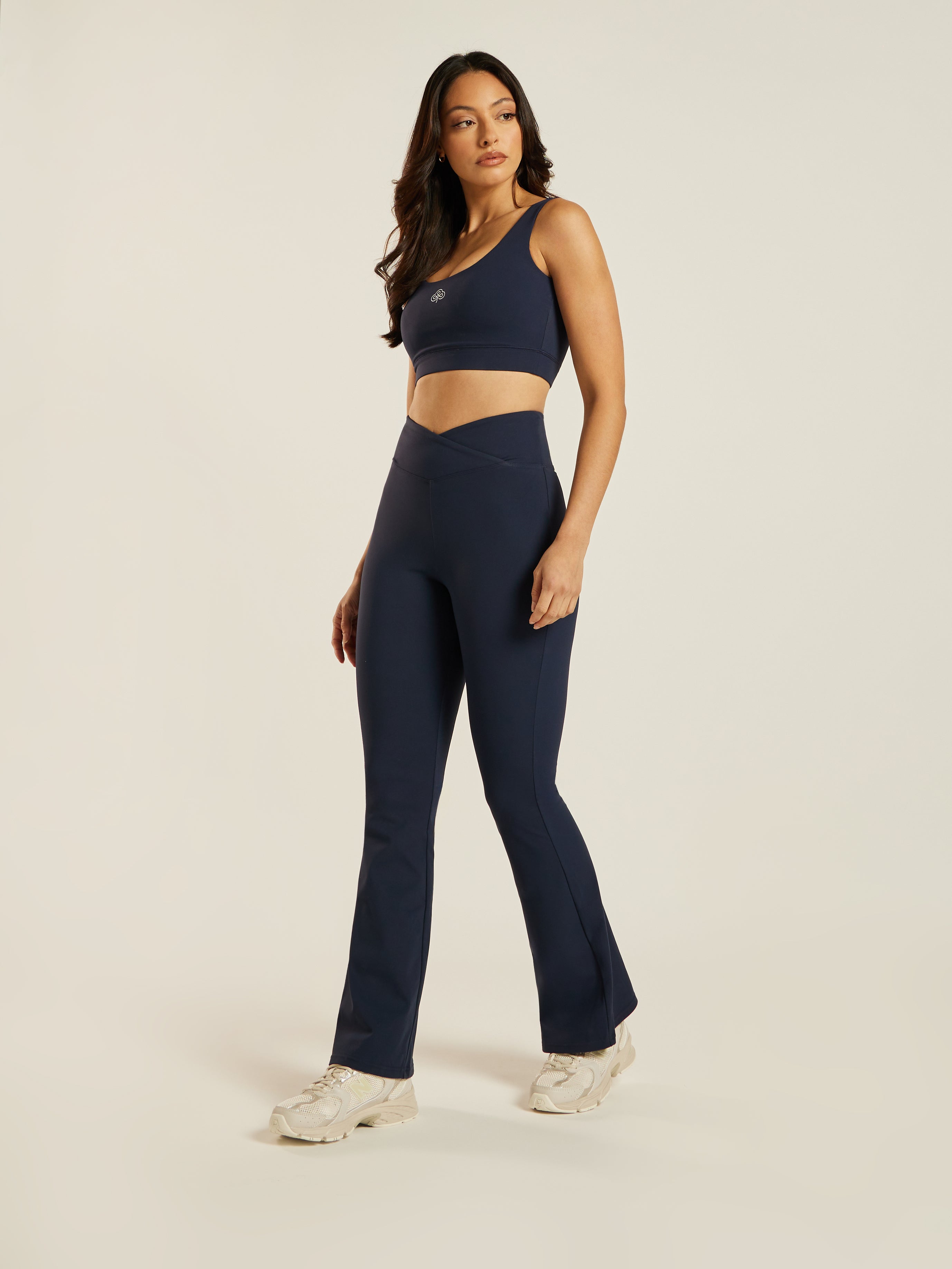 Be 180 Wrap-Waist Flared Leggings - Midnight