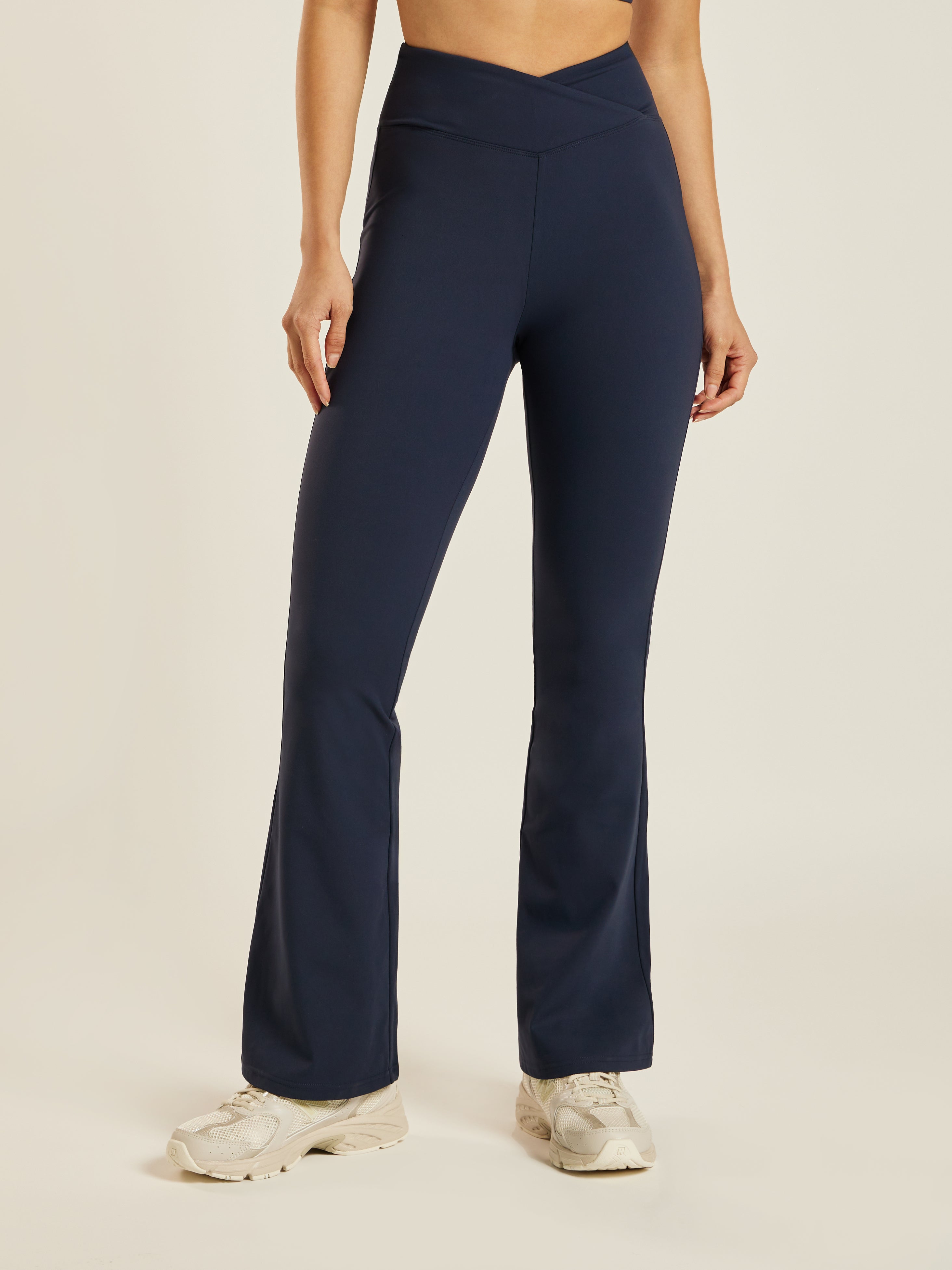 Be 180 Wrap-Waist Flared Leggings - Midnight