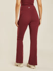Be 180 Wrap-Waist Flared Leggings - Bordeaux